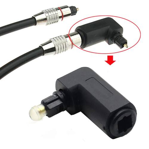 New Sale 90 Degree M/F Digital Optical Audio Cable Adapter M