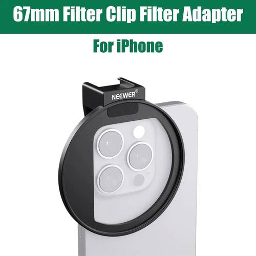 67mm Filter Clip for iPhone Clip-on Phone Lens Filter Adapte