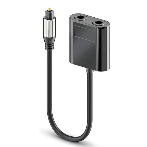 Optical Fiber Cable Splitter 2 in 1 for Toslink Coverter 24K