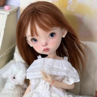 bjd娃娃bjd正版热门6分bjd蓝豆豆面妆合集bjd蓝豆豆六分bjd素体