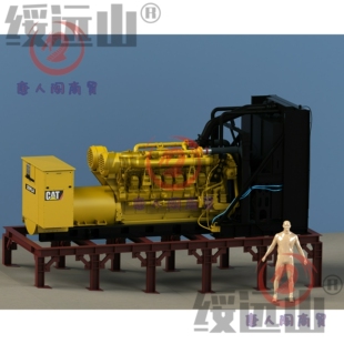 巨型柴油发电机3D模型图纸数模三维建模SolidWorks设计附STP模型