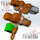 2t吨电动葫芦滑车倒链3D三维几何数模型曲面造型图纸起重机械电缆