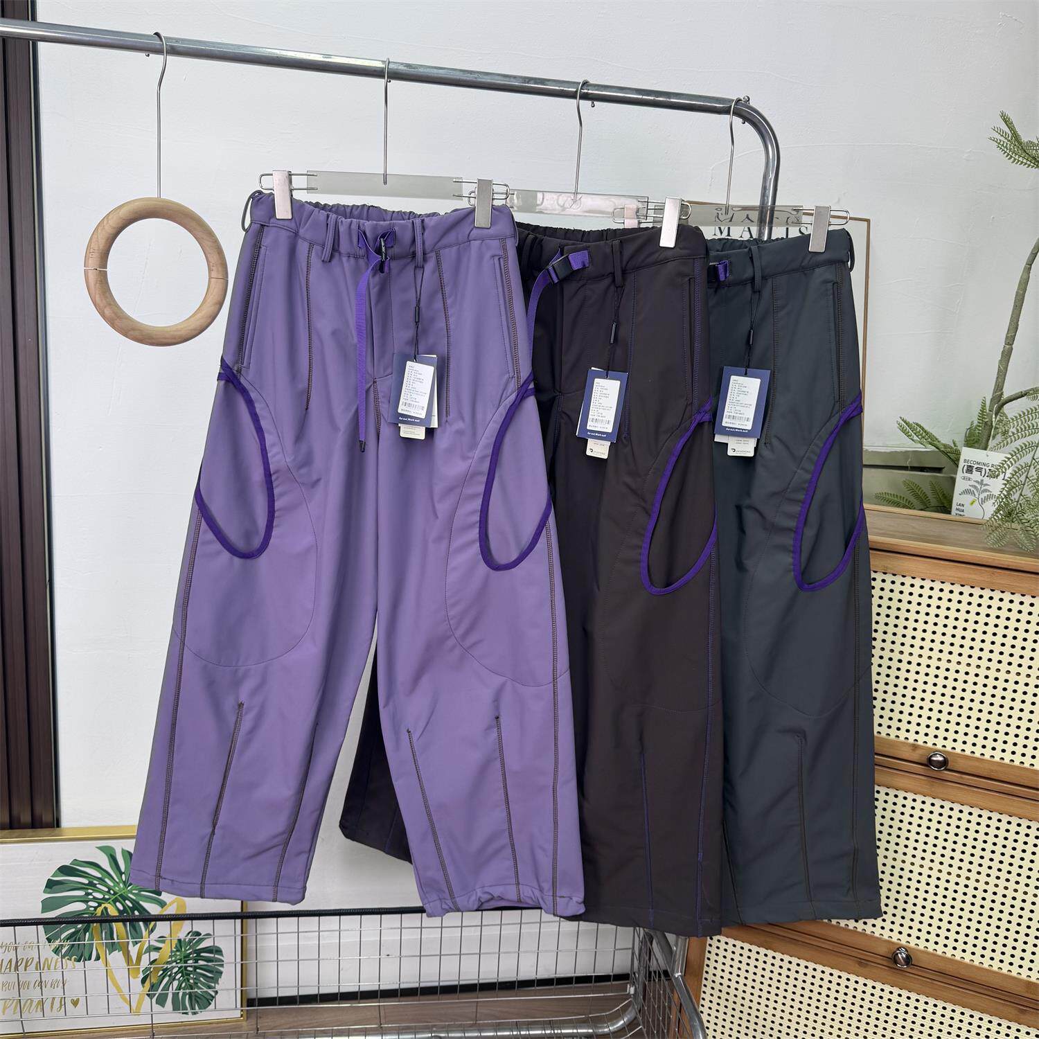 大厂订单！男女情侣款冬季户外防风防水加绒保暖登山裤软壳冲锋裤