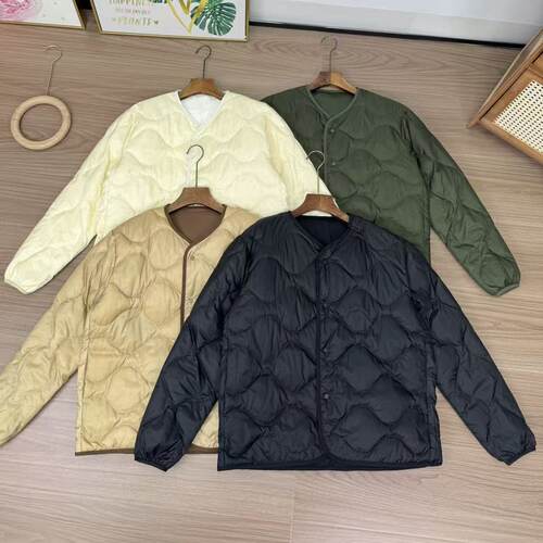 港风三防常规V领双面穿羽绒服