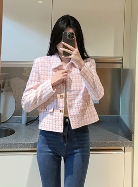 WMXZ秋季4387250新款翻领纹理排扣口袋宽松短款长袖外套4387/250