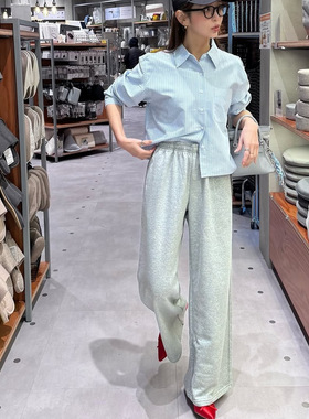 WMXZ春新款女装运动阔腿裤休闲宽松卫裤直筒裤长裤476108/477863