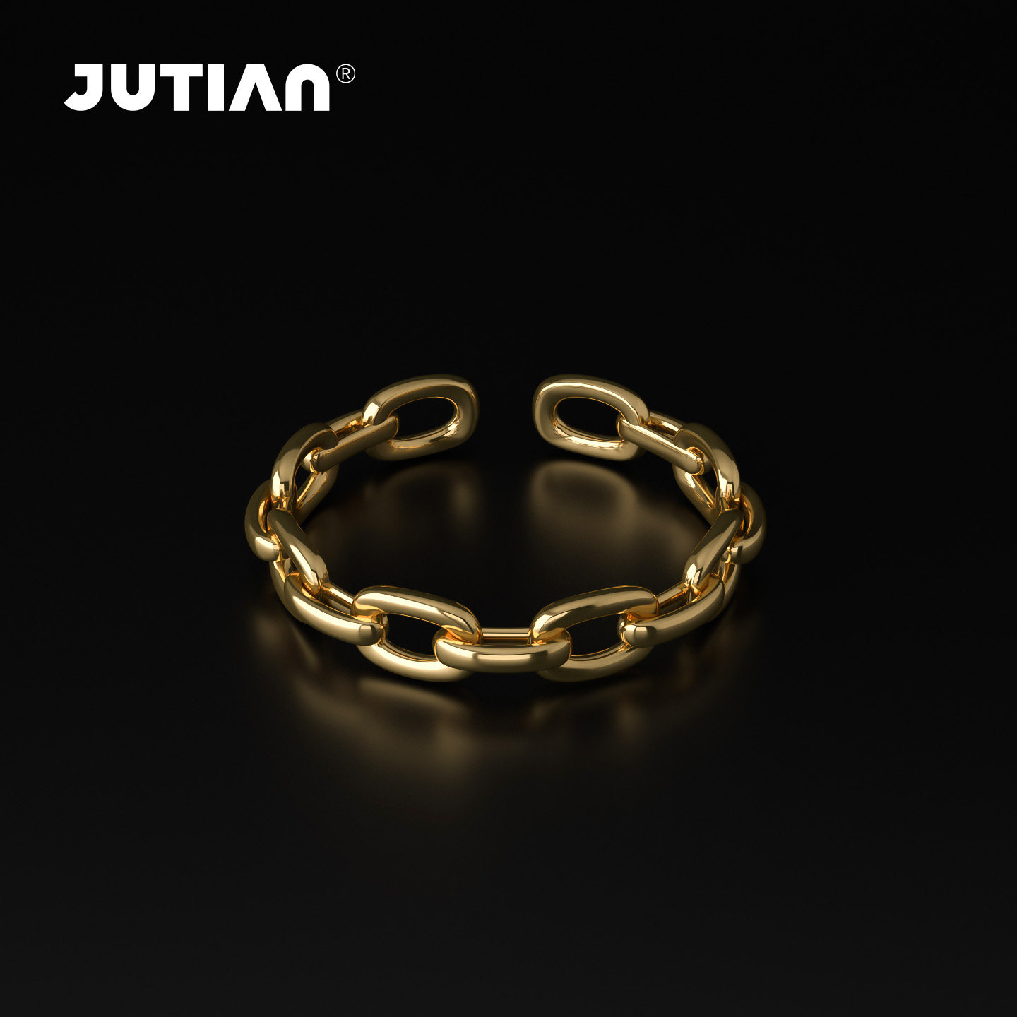 JUTIAN纯银戒指个性链条指环简约百搭冷淡风开口S925银甜酷女孩,饰品/流行首饰/时尚饰品新,银饰戒指,淘宝优惠券,粉丝福利购,淘宝优惠卷