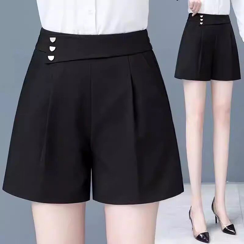 清仓捡漏~冰丝休闲短裤女夏季百搭显瘦时尚阔腿西装裤宽松a字裤女