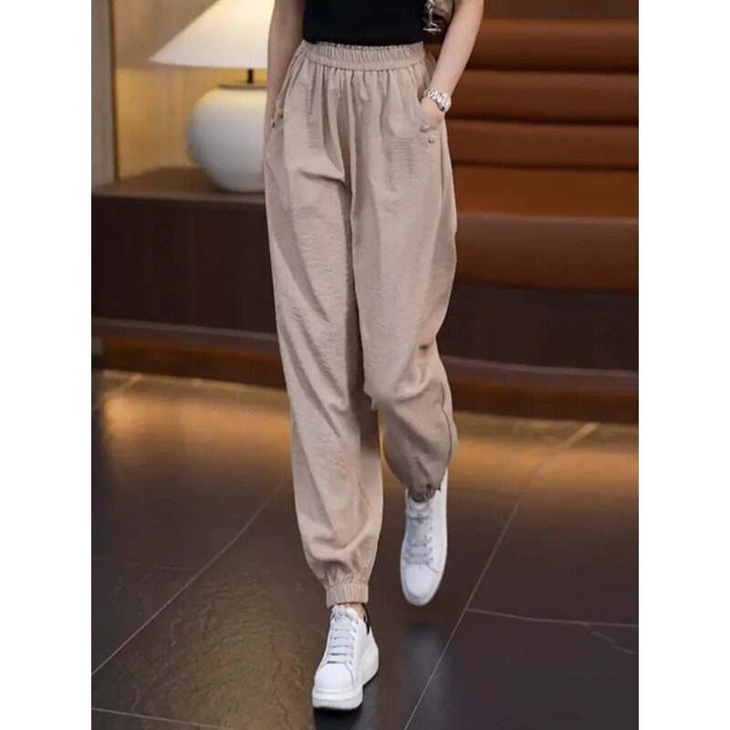 清仓捡漏冰丝速干运动裤女夏季2026休闲女士束脚哈伦裤薄款凉凉裤