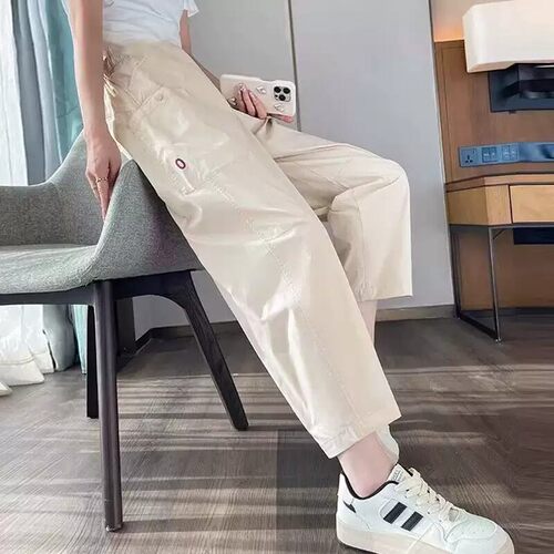 休闲冰丝速干九分哈伦裤子女夏季