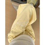 清仓捡漏美式多巴胺条纹刺绣工装裤女春秋宽松阔腿裤跳舞爵士舞裤