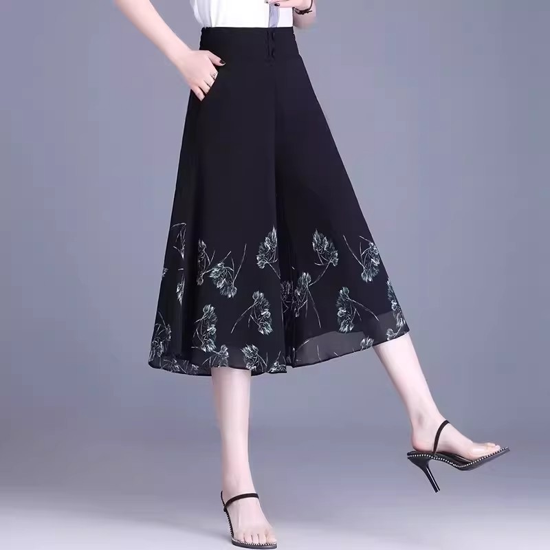 雪纺冰丝阔腿裤子女2026新款夏季