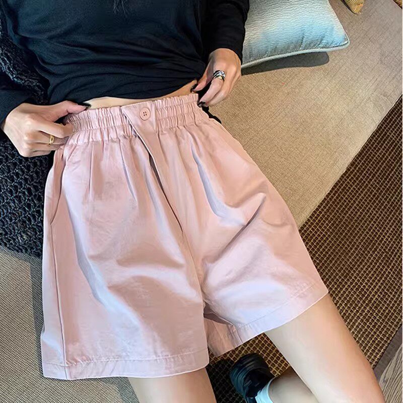 阔腿短裤女夏季跑步休闲五分裤子