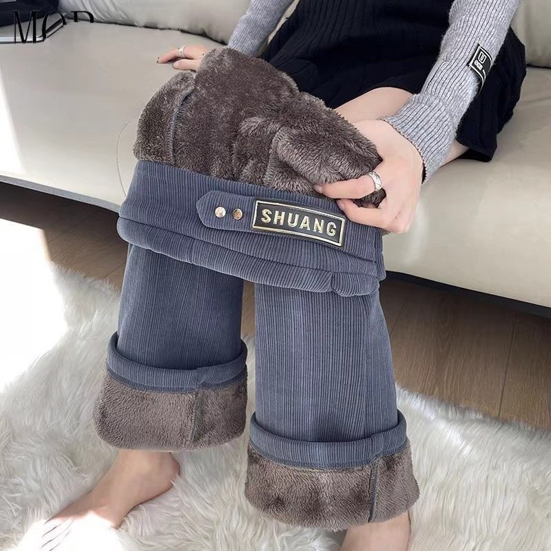 清仓捡漏雪尼尔加绒加厚微喇叭裤子女秋冬羊羔绒休闲裤直筒阔腿裤,女装/女士精品,大码裤装,淘宝优惠券,粉丝福利购,淘宝优惠卷