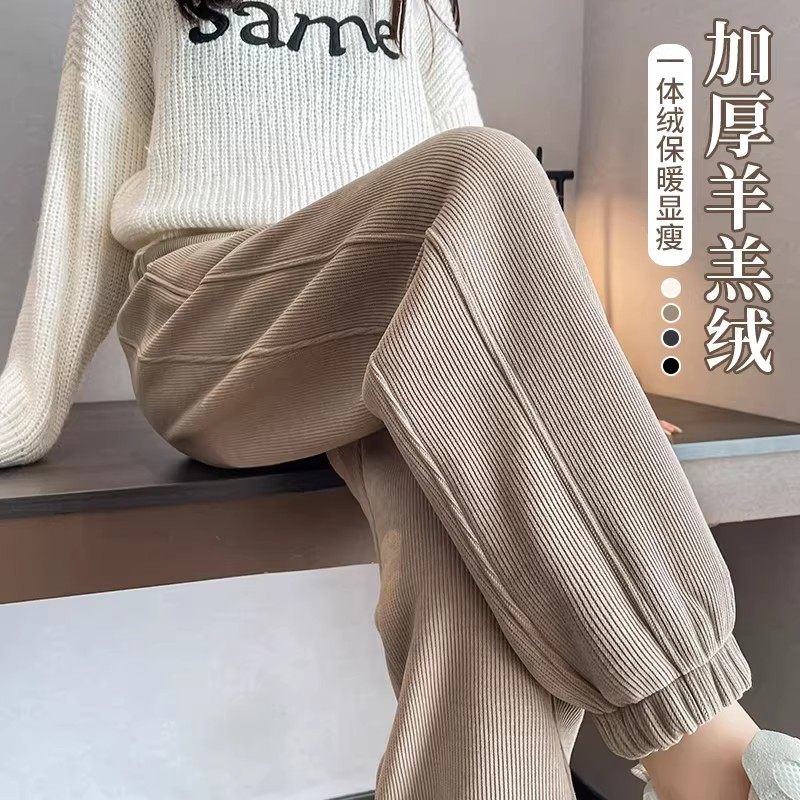 清仓捡漏卫裤女秋冬季加绒加厚春秋束脚运动裤休闲棉裤羊羔绒裤子,女装/女士精品,大码裤装,淘宝优惠券,粉丝福利购,淘宝优惠卷
