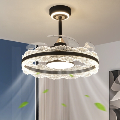 隐形风扇灯吊扇灯餐厅吊灯轻奢高