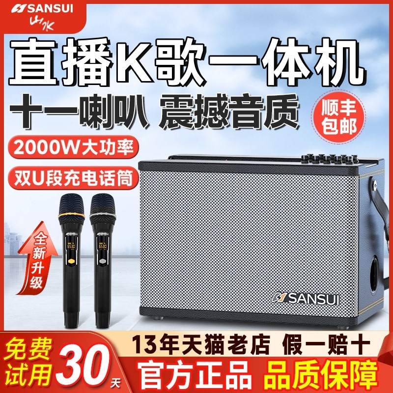 山水SS190广场舞音响大功率户外K内录一体机歌乐器专用音箱带声