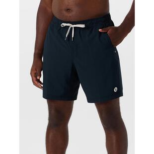 代购Vuori男士运动短裤快干吸湿排汗防异味透气深蓝色抽绳腰头