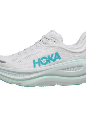 代购Hoka OneOne女士跑步鞋高缓震回弹支撑抗磨损慢跑鞋白色