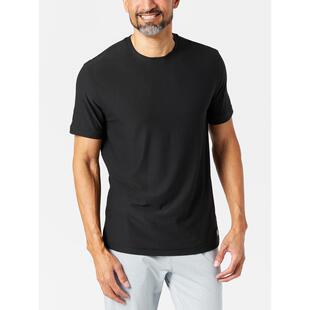 代购Vuori男士运动T恤速干透气防摩擦抗紫外线黑色圆领短袖轻量