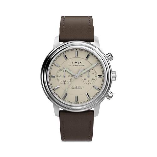 海外代购Timex/天美时男士手表欧美腕表计时码表双盘设计不锈钢