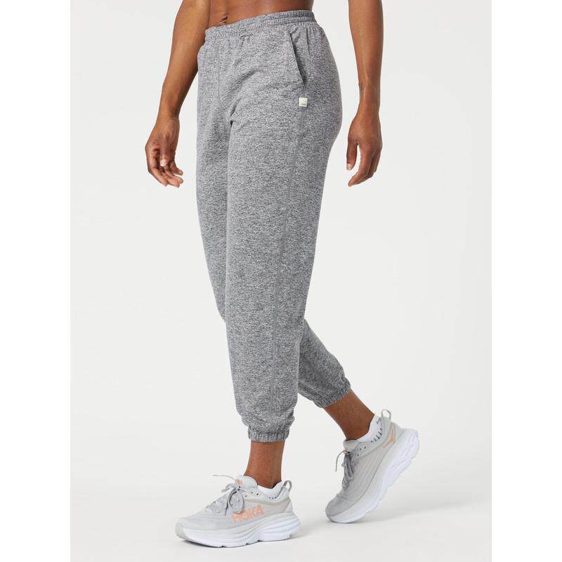 代购Vuori女士运动裤吸湿排汗四面弹松紧腰头束口脚踝灰色中腰