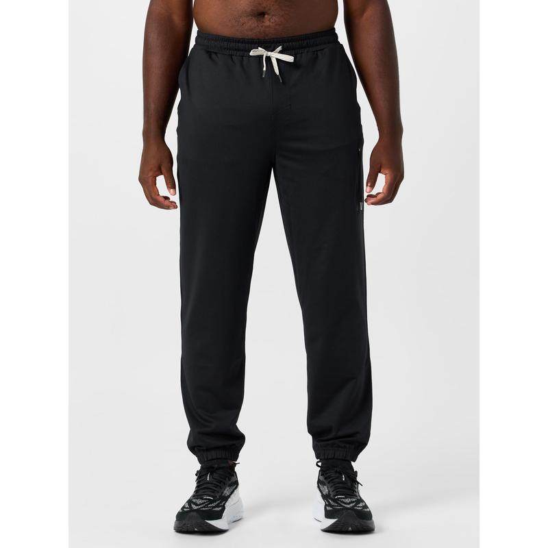 代购Vuori男士运动裤吸湿排汗四面弹力环保再生材质松紧腰围黑色