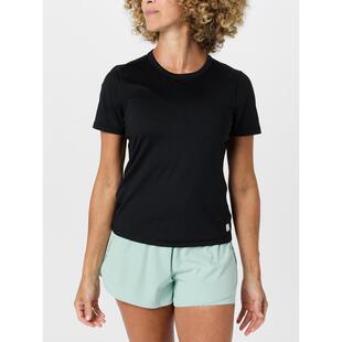 代购Vuori女士运动T恤柔软舒适透气排汗贴身穿着日常穿搭黑色