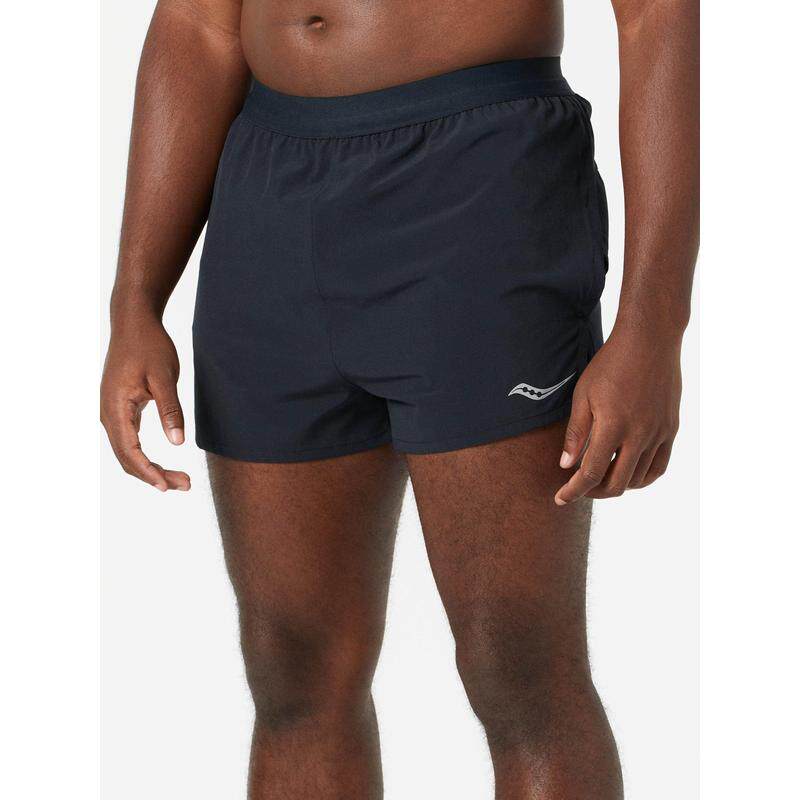 代购SAUCONY索康尼男士运动短裤防粘连反光标识后置拉链口袋