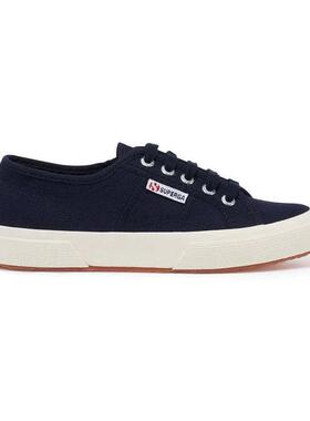 代购Superga男士低帮板鞋轻便舒适日常穿着易穿脱耐磨鞋底深蓝色