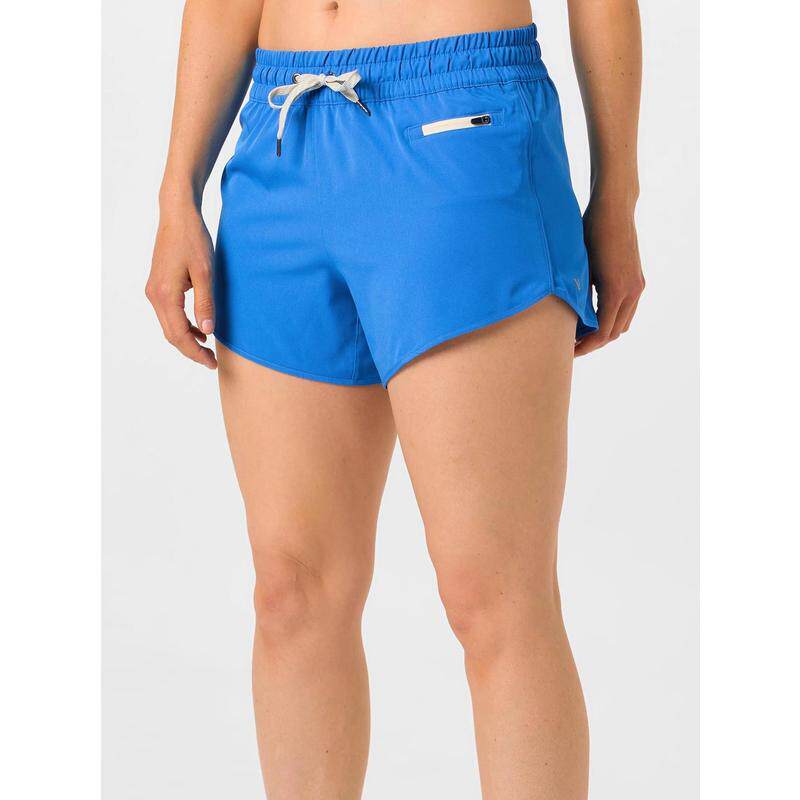 代购Vuori女士运动短裤透气设计可调节抽绳拉链口袋轻量舒适