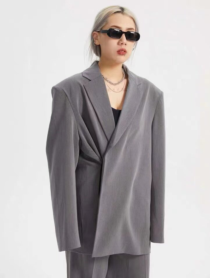 [ OCTOBER ] ETERNITY grey Retro Side buckle Lapel design Simplicity suit Easy coatin the Men's clothing, 西服外套, 休闲西服 category - from Buy2taobao.com to provide professional Taobao agent buy service