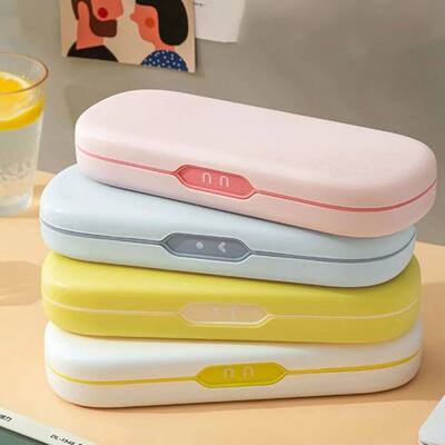 ?Minimalist Double-Layer Robot-Themed Pencil Case – 22cm Wa