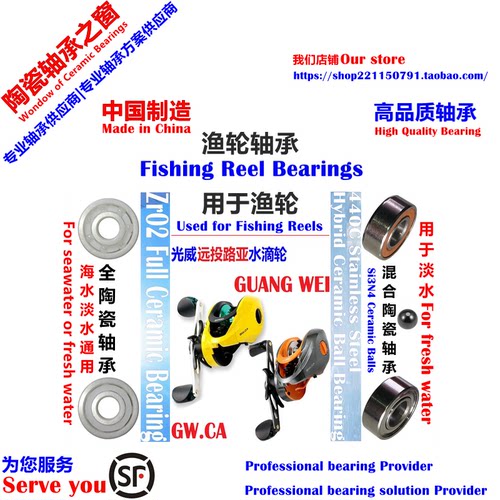 光威小黄轮小灰轮远投陶瓷轴承 GW-CA Ceramic Bearing