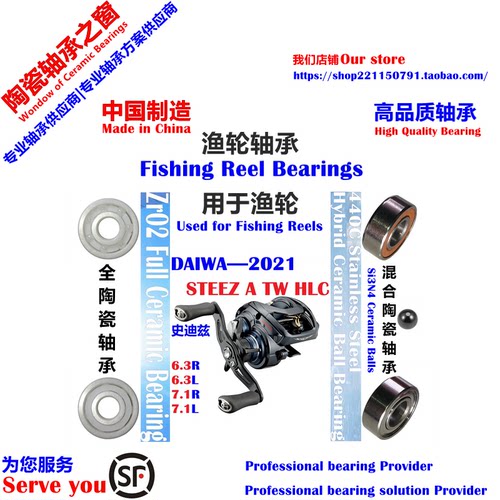 21史迪兹A TW HLC远投陶瓷轴承|21 DAIWA STEEZ A TW HLC Bearing