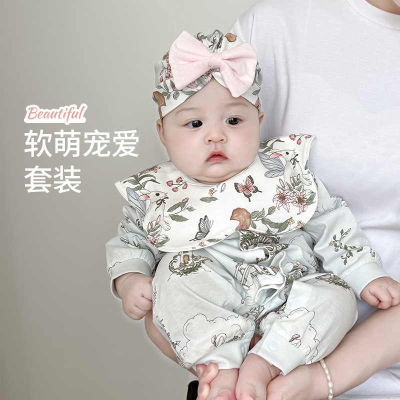 婴儿帽子女宝宝韩系公主帽护头帽