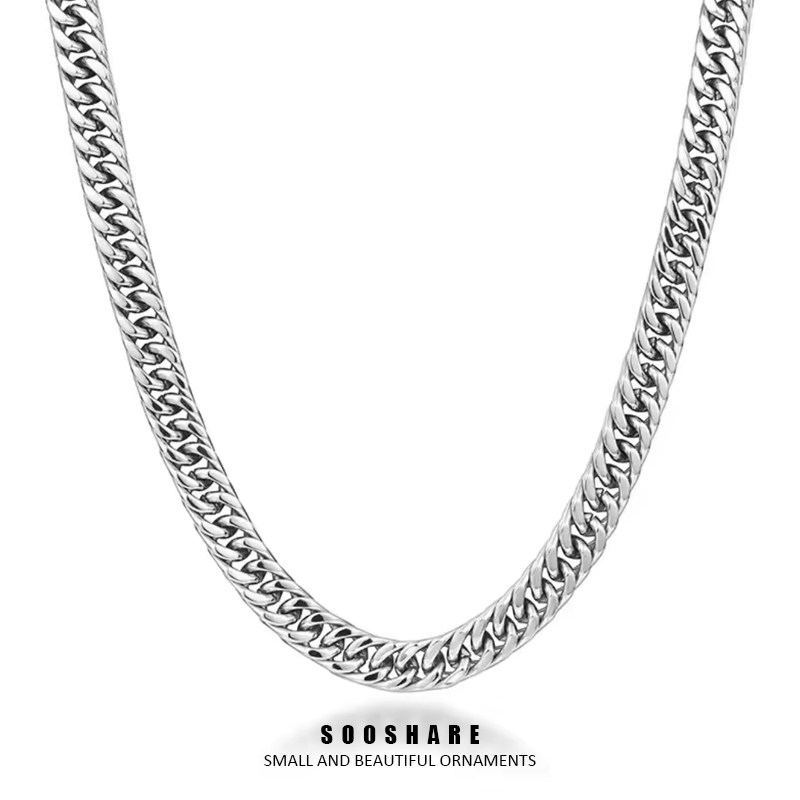 钛钢基础款简约男潮古巴欧美项链