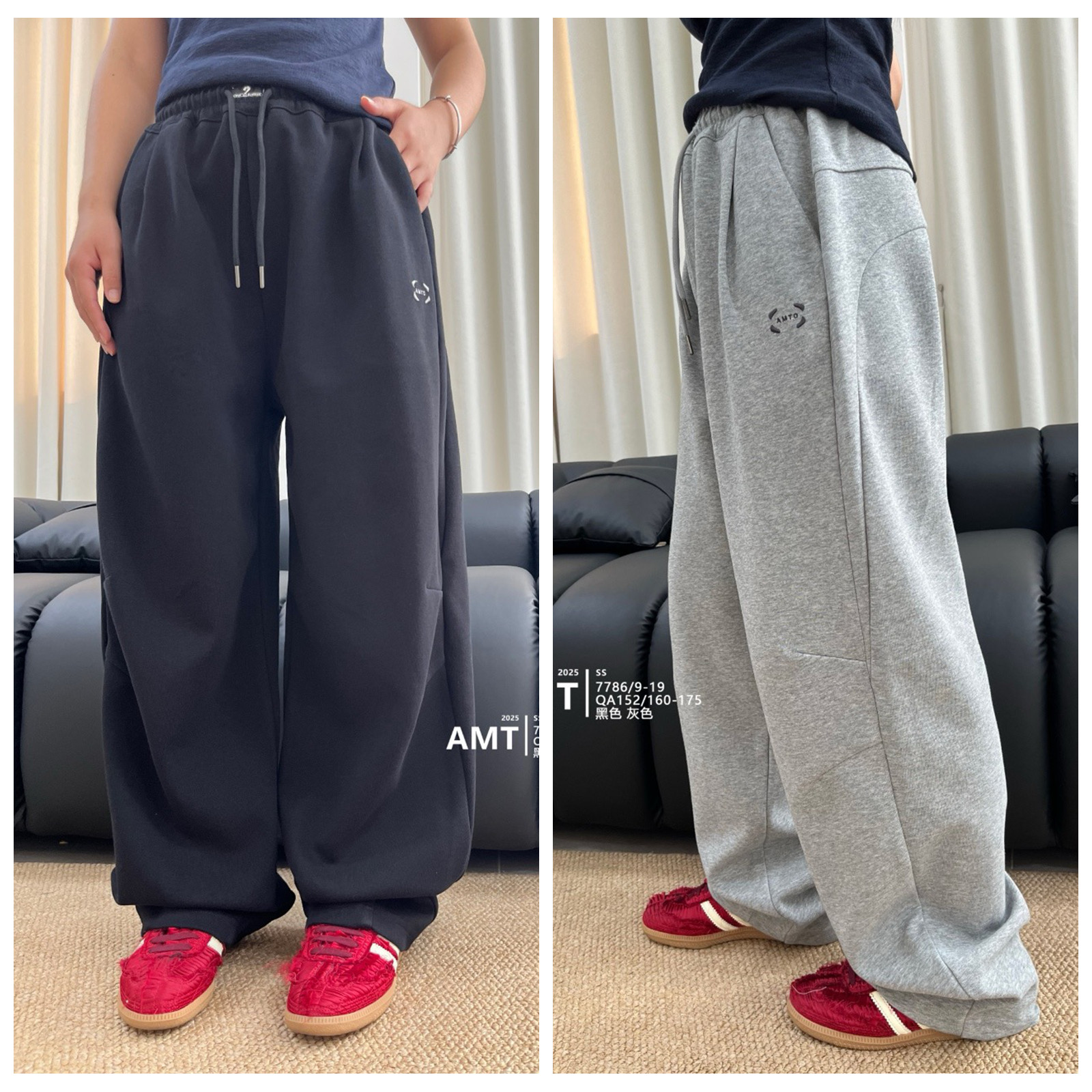 爱木橦2025秋男童休闲裤针织裤