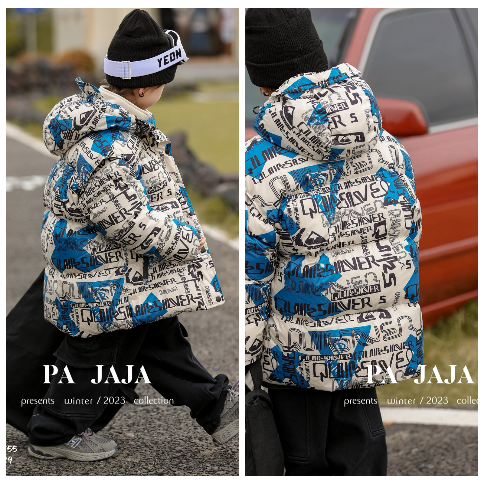 木瓜汁品牌冬款男童女童羽绒服外套儿童90白鸭绒童装潮儿童