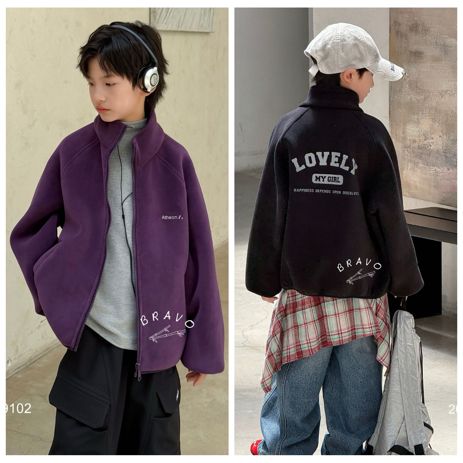 布芮欧2025冬男童摇粒绒外套儿童