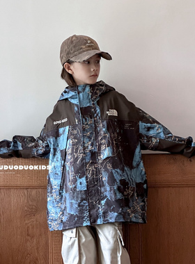 牛哆哆2024秋新款男童风衣外套拉链衫夹克衫中大童儿童童装37552