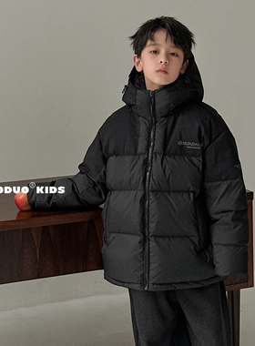 牛哆哆2024冬新款男童女童羽绒服外套儿童90白鸭绒童装潮54629
