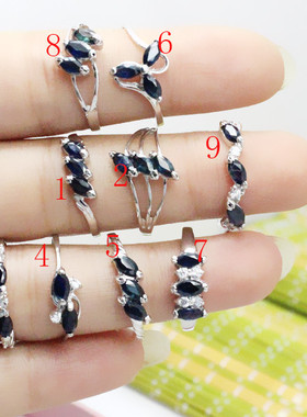 赔钱赚人气银镶蓝宝石蓝宝石戒指