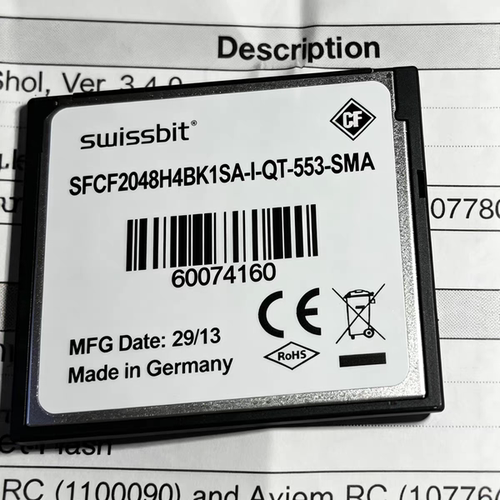 SFCF2048H4BK1SA-I-QT-553-SMA/德国swissbit工业级CF卡 2GB