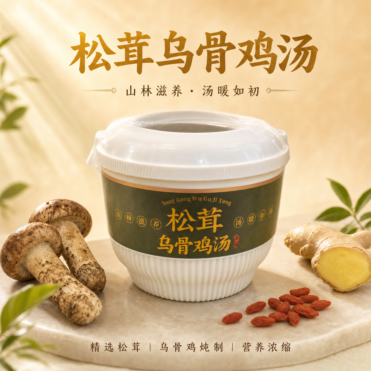 凯壮云南松茸乌鸡汤滋养品自热方便宝宝妈老人靓汤父亲节送礼礼盒