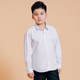 男童白衬衫 加绒纯棉胖儿童白色衬衣加肥大童小学生校服白衬衣 长袖