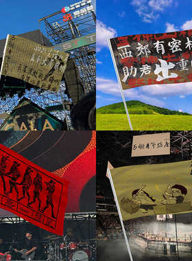 万能青年旅店乐队旗帜定制户外旗子万青应援音乐节大旗摇滚手摇旗