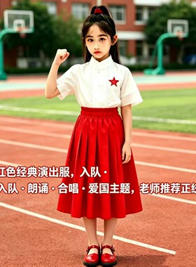 红色经典少先队员入队仪式礼服