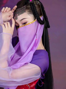 古风防晒防紫外线半遮脸面纱