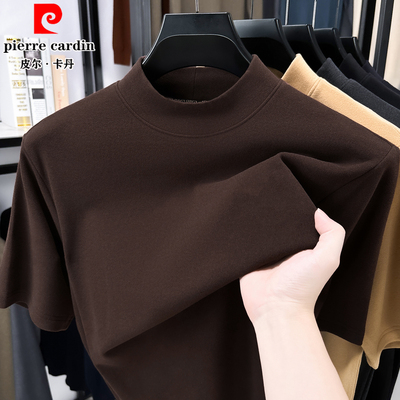 加厚保暖半袖休闲纯色打底衫